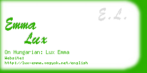 emma lux business card